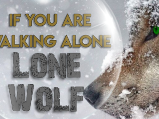 If you are walking alone. (Lone wolf)